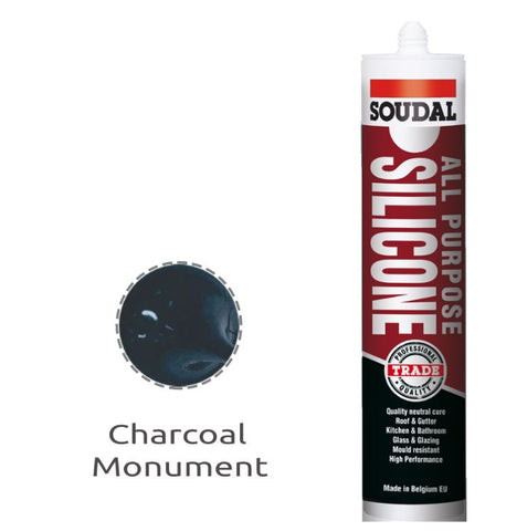 Soudal All Purpose Silicone Charcoal Colorbond Monument 300ml x 12 121668