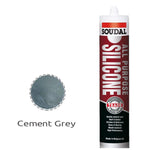 Soudal All Purpose Silicone Cement Grey 300ml 131649