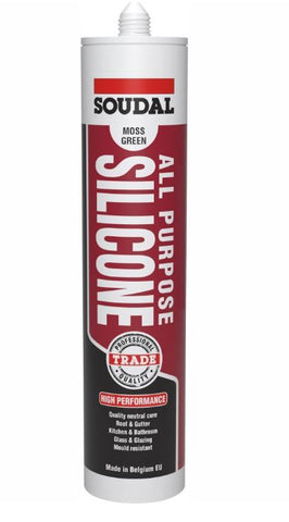 Soudal All Purpose Silicone Moss Colorbond Cottage Green x 12 300ml 144558