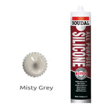 Soudal All Purpose Silicone Misty Grey 300ml x 12 144928