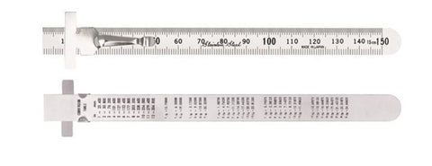 Toledo Pocket Clip Rule Double Sided Metric 150mm 150PCM