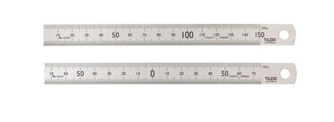 Toledo Stainless Steel Double Sided Rule Metric 150mm 150SP