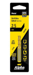 Alpha 2.5mm Jobber Drill Bit Carded 2pk Gold Series C9LM025