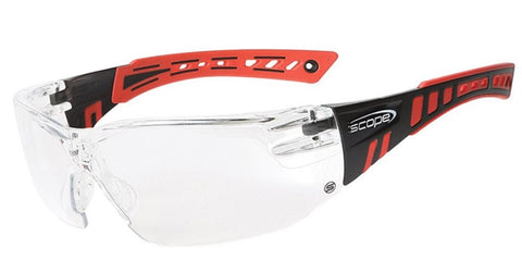 Speed Red/Black Frame Titanium AF/AS Clear Lens Safety Glasses 360RC