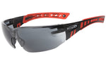 Speed Red/Black Frame Titanium AF/AS Smoke Lens Safety Glasses 360RS