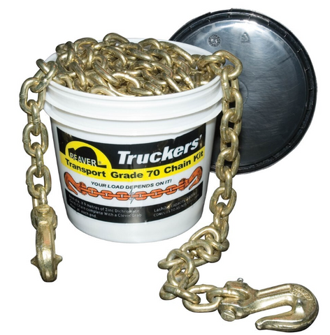 Beaver Grade 70 x 9m Gold Load Chain Kit with Grab Hooks Each End 6mm Chain 400903