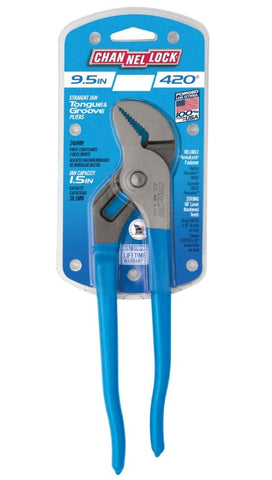 Channellock Tongue & Groove Straight Jaw Pliers 241mm 9.5 " 420