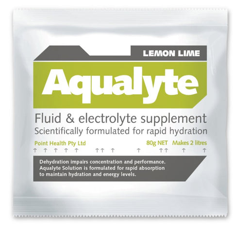 Aqualyte Electrolyte Powder Lemon Lime Flavoured Sachets 80g x 100 A-L80G100L