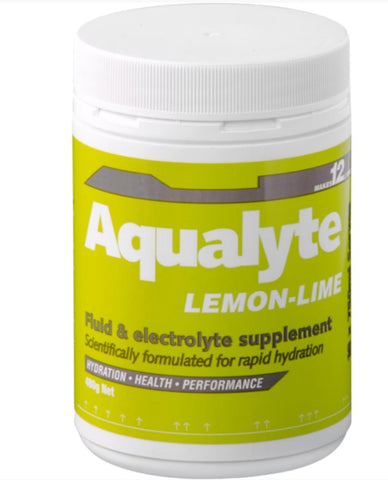 Aqualyte Electrolyte Powder Lemon Lime Flavoured Tub 480g (MOQ 5) A-L480G5M