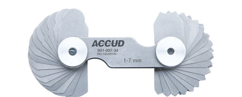 Accud 1-7mm Radius Gauge AC-941-007-34