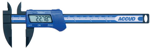 Accud 150mm Plastic Digital Caliper AC-117-006-11