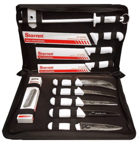 Starrett Professional Butchers Knife 11 Piece Set White BKK-11WA