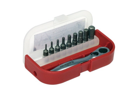 BikeService Hand Drive Bit Set - Hex 10pc BS6006