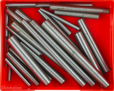 Champion Large Taper Pins Assortment 14 Sizes: No. 4 to No. 10, Lengths: 2″-1/2″ to 6″ CA1700