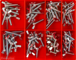 Champion Metric Steel Wing Screws Assortment 8 Sizes: M4 to M6 Dia 95 Pieces CA1798