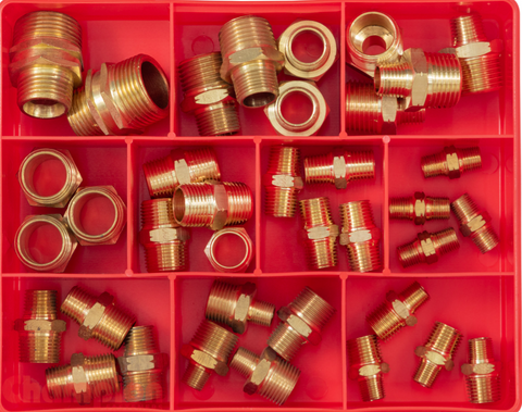 Champion Brass Hex Nipple Fittings Assortment 4 Sizes: 1/8″ to 3/4″CA47