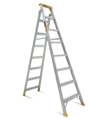 Gorilla Dual Purpose Pro-Lite 8 Step Aluminium Ladder 8-15FT 150kg DM008-PRO