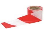 Frontier Safety Tape Red White 100M Roll FRBARRIERR1