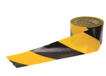 Frontier Safety Tape Yellow Black 100M Roll FRBARRIERYB