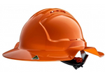 Tuffgard Broad Brim White Vented Hard Hat w/ ratchet harness FRTGBB57RWW0000