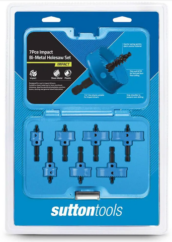 Sutton H119 7Pce Set Bi Metal Impact Hex Holesaw Set H119S7