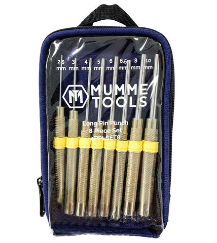 Mumme Long Pin Punches 8 Piece Set 4PPLSET8