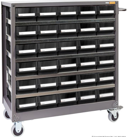 Geiger 30 Drawer Mobile HD Parts Cabinet NHD530