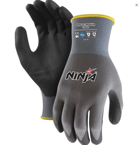 Ninja Maxim Cool Glove Grey Sizes Small to 2 Ex Large NIMXCLNFTGY000L