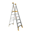 Gorilla Platform ladder Aluminium 1.8m (6ft) Aluminium 180kg Heavy Duty Industrial PL006-HD