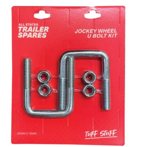 All States Trailer Jockey Wheel U Bolt suit 50x50mm D/Bar x2 R1477G