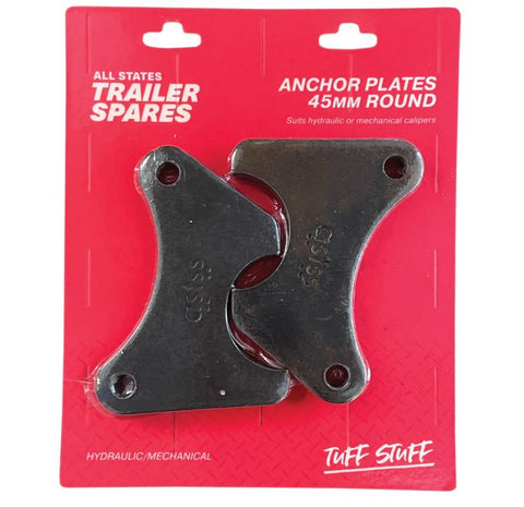 All States Trailer Brake Caliper Anchor Plate To Suit 45mm Round Axle x 2 R1615B