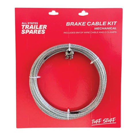 All States Trailer Mechanical Brake Cable Kit With 8m Cable And Adjuster Clamps R1627