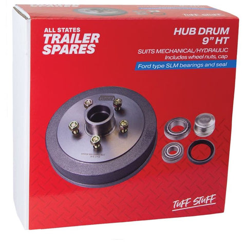 All States Trailer HT Hub Drum 9in Brg Seal Cap SLM R1904B