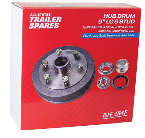 All States Trailer LC6 Hub Drum 9in Brg Seal Cap SLM R1904C