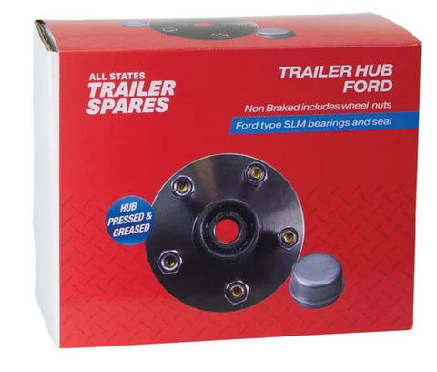 All States Trailer Hub (Blk) Lazy 150mm - FORD(5x114.3) SLM R1908