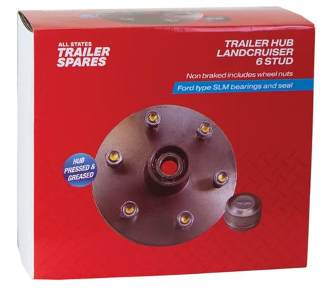 All States Trailer Hub Black Lazy 190mm - LC6(6x139.7)SLM R1909M