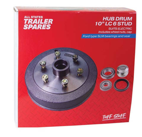 All States Trailer LC6 Hub Drum 10in Brg Seal Cap SLM R1922C