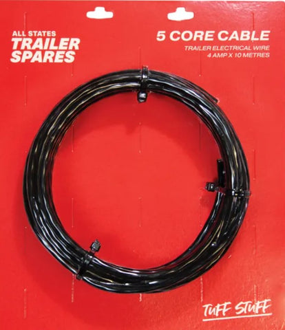 All States Trailer Cable 5 Core Coloured 4 Amp x 10 Mtrs R4102A