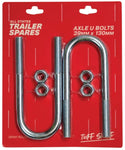 All States Trailer U Bolt 39 Round x 130mm w nuts x 2 R5602