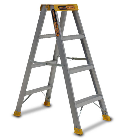 Gorilla PRO Pro-Lite 4 Step Double Sided Aluminium Ladder 4 FT 150kg SM004