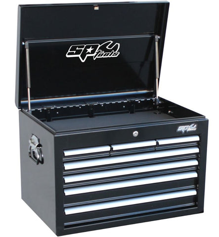 SP Tools Tool Box - 7 Drawer Deep Black/Chrome SP40102