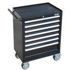 SP Tools Custom Series Roller Cabinet - 7 Drawer - Black/Chrome SP40104