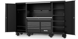 SP Tools USA Sumo Series Wide Roller Cabinet - 13 Drawer - Black/Chrome SP44725 Pick Up In Store