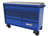 SP Tools USA Sumo Series Wide Roller Cabinet - 13 Drawer – Blue/Black SP44725BL