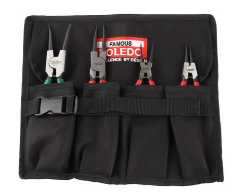 Toledo Circlip Pliers Tool Roll 4 Piece TCPR01