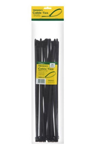 Tridon BLACK Cable Ties 400mm x 8mm PK 25 CT408BKCD