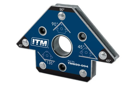 ITM Multi-Angle Welding Magnet, 35kgs Force, 100mm, 45°,90° & 135°, Compact & Powerful Ndfeb Magnet TM650-004