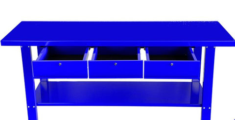 TQB Steel Workbench 3 Drawer 2000MM Blue 1012T