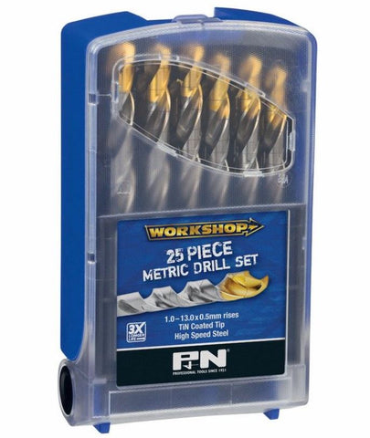 P&N Bit Set Tin PM3 1.0-10.0x0.5mm 25 Piece Metric 150B0WS3M