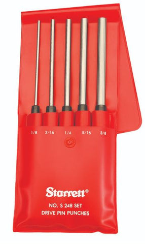 Starrett Drive Pin Pouch Set Long Knurled Grip S248PC